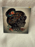 4X4 Matte Finish Ceramic Tile  Coaster:  The Reader