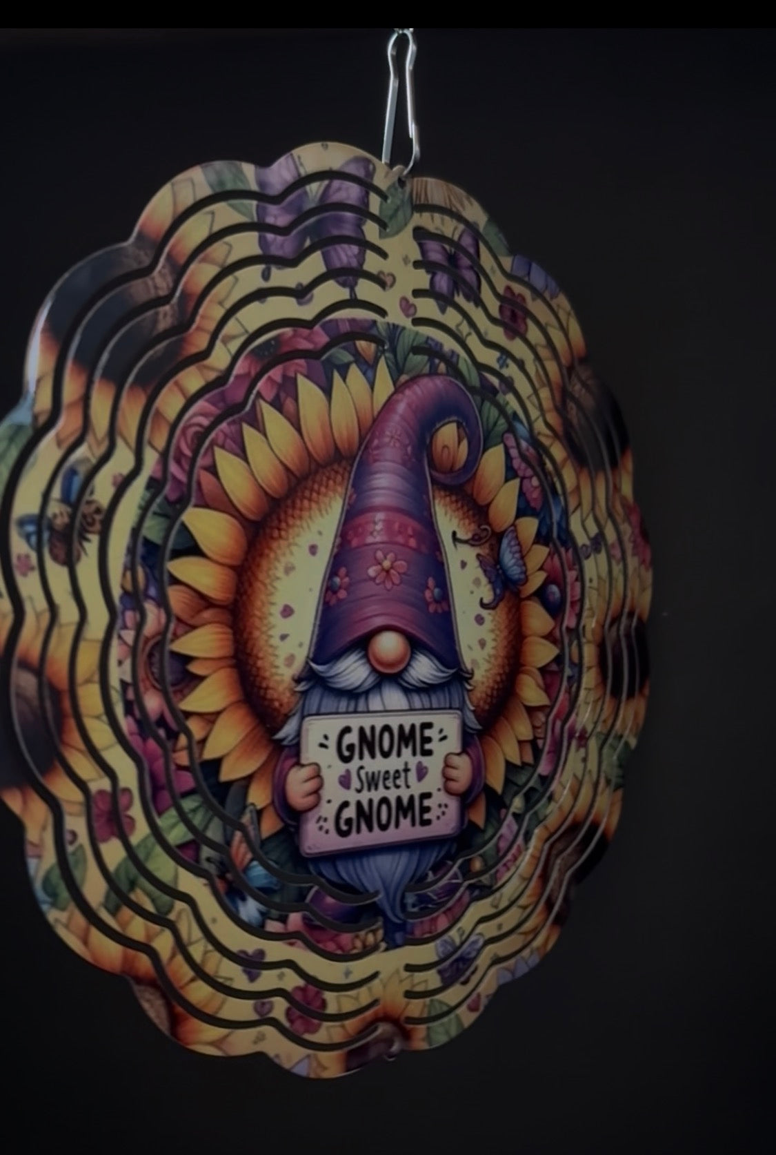 8" Gnome Sweet Gnome Wind Spinner