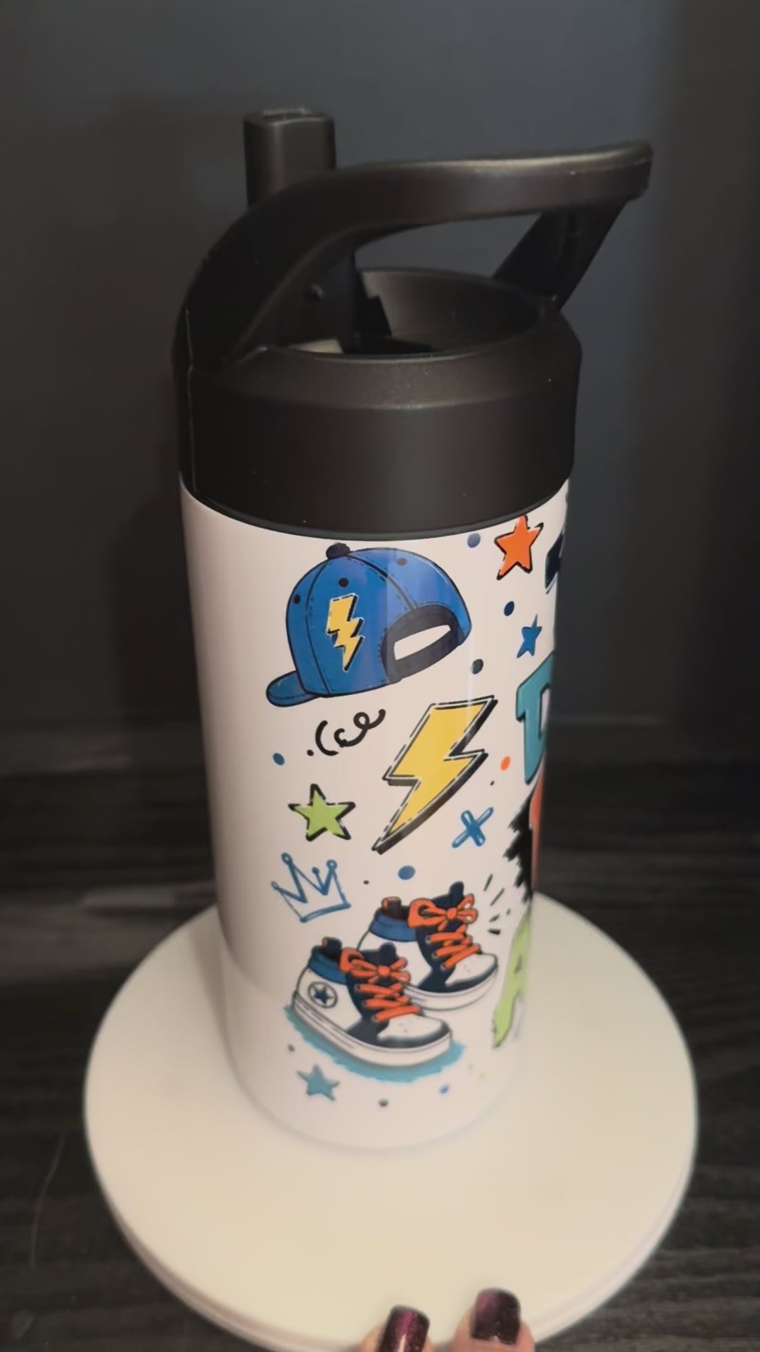 15 Oz Kids Leak Proof Stainless Steel Tumbler with Portable Handle – Little Dude, Big 'Tude